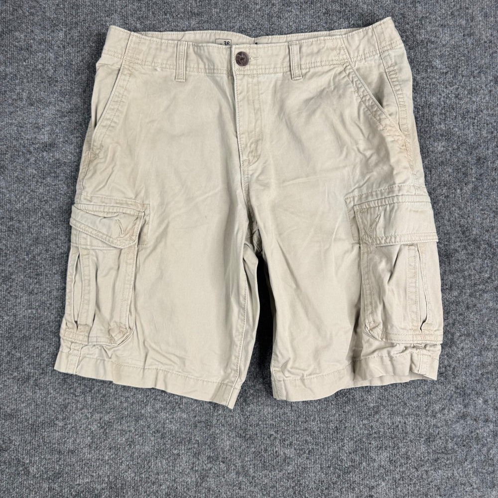 Urban Pipeline Cargo Shorts Mens Size 36 Beige Cotton Utility Multi Pocket